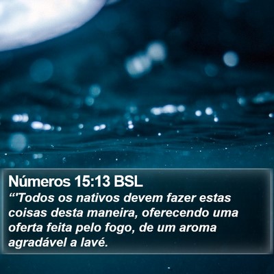 Números 15:13 BSL Bible Verse Image