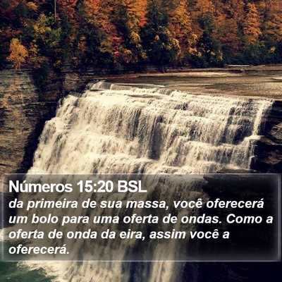 Números 15:20 BSL Bible Verse Image