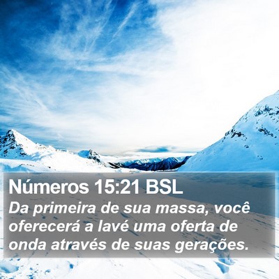 Números 15:21 BSL Bible Verse Image