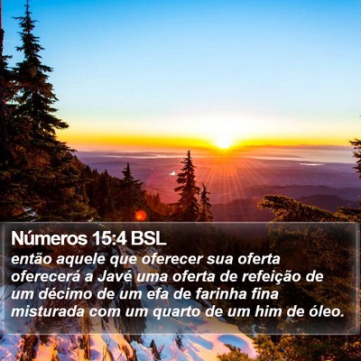 Números 15:4 BSL Bible Verse Image