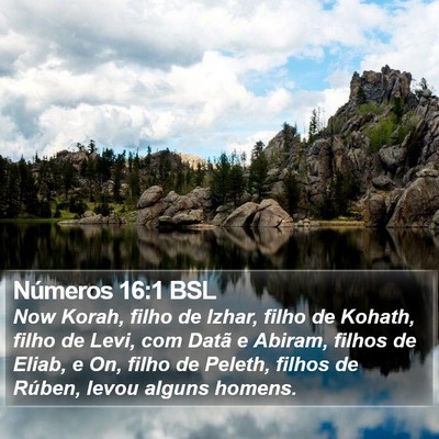 Números 16:1 BSL Bible Verse Image