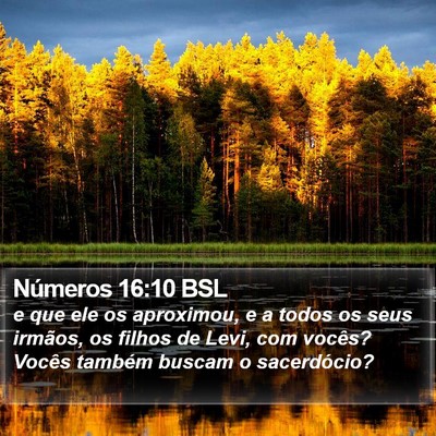 Números 16:10 BSL Bible Verse Image