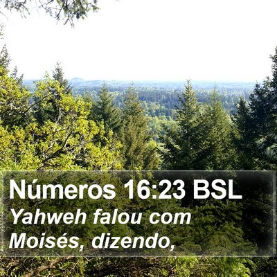 Números 16:23 BSL Bible Verse Image