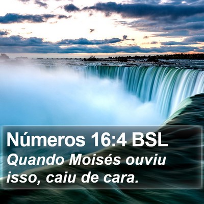 Números 16:4 BSL Bible Verse Image
