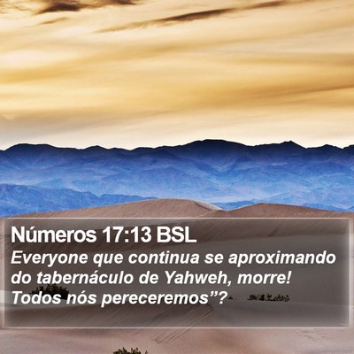 Números 17:13 BSL Bible Verse Image