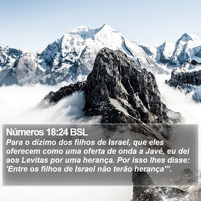 Números 18:24 BSL Bible Verse Image