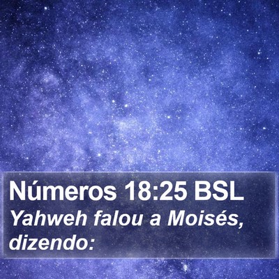 Números 18:25 BSL Bible Verse Image