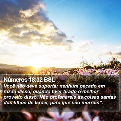 Números 18:32 BSL Bible Verse Image