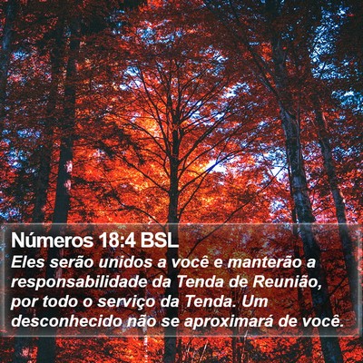 Números 18:4 BSL Bible Verse Image