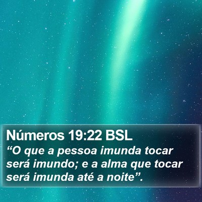 Números 19:22 BSL Bible Verse Image