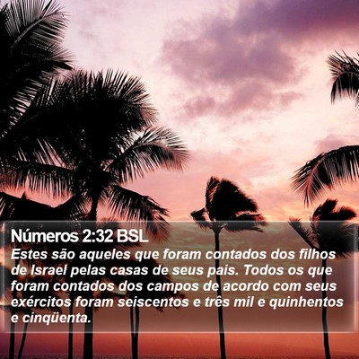 Números 2:32 BSL Bible Verse Image