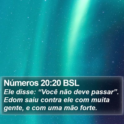 Números 20:20 BSL Bible Verse Image