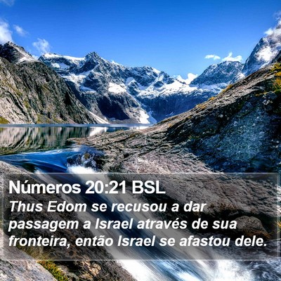 Números 20:21 BSL Bible Verse Image