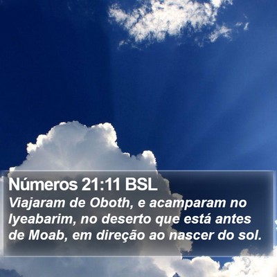 Números 21:11 BSL Bible Verse Image