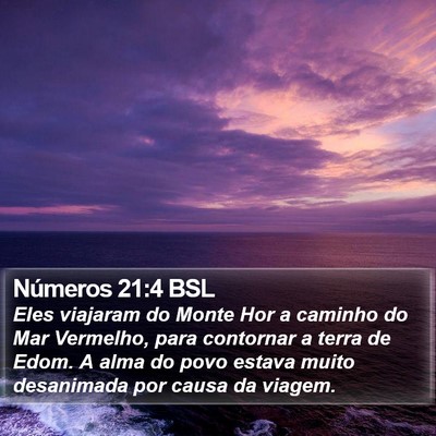 Números 21:4 BSL Bible Verse Image
