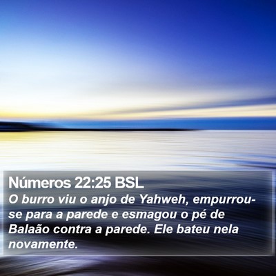 Números 22:25 BSL Bible Verse Image