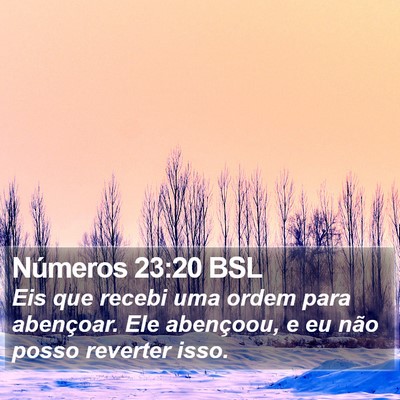 Números 23:20 BSL Bible Verse Image