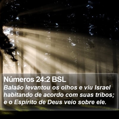Números 24:2 BSL Bible Verse Image