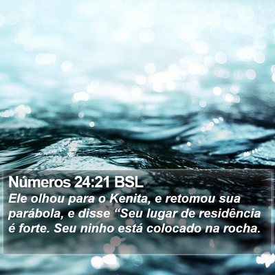 Números 24:21 BSL Bible Verse Image