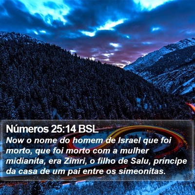 Números 25:14 BSL Bible Verse Image