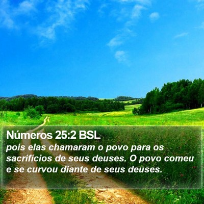 Números 25:2 BSL Bible Verse Image