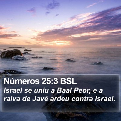 Números 25:3 BSL Bible Verse Image