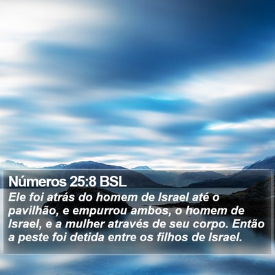 Números 25:8 BSL Bible Verse Image