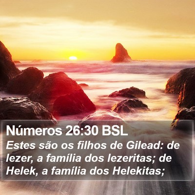 Números 26:30 BSL Bible Verse Image