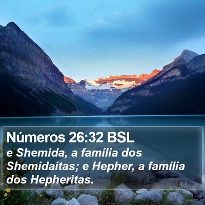 Números 26:32 BSL Bible Verse Image