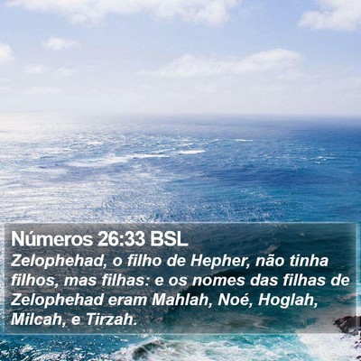 Números 26:33 BSL Bible Verse Image