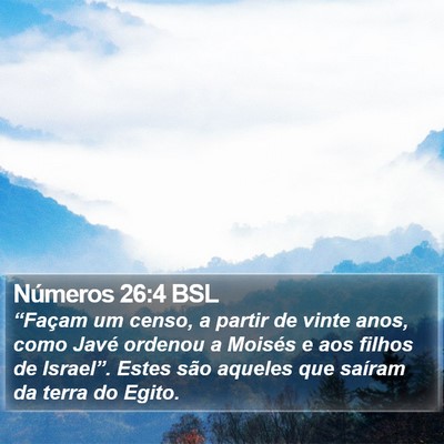 Números 26:4 BSL Bible Verse Image