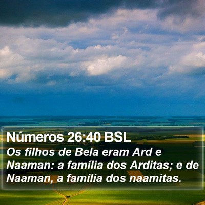 Números 26:40 BSL Bible Verse Image