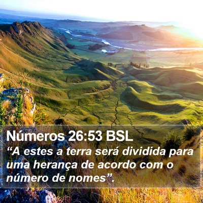 Números 26:53 BSL Bible Verse Image