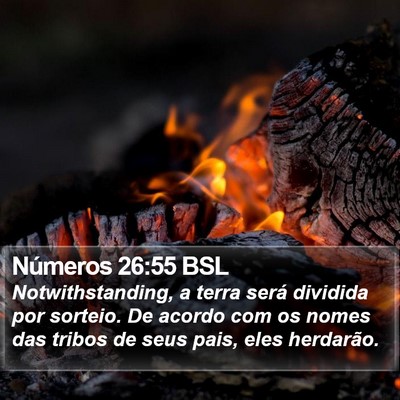 Números 26:55 BSL Bible Verse Image