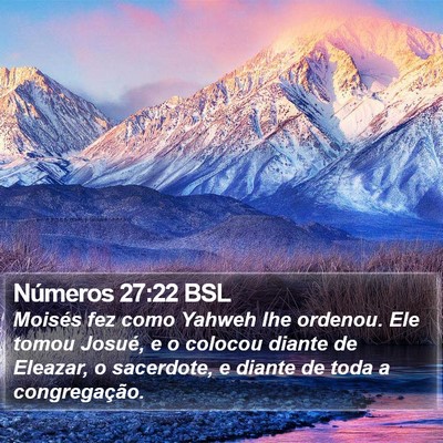 Números 27:22 BSL Bible Verse Image