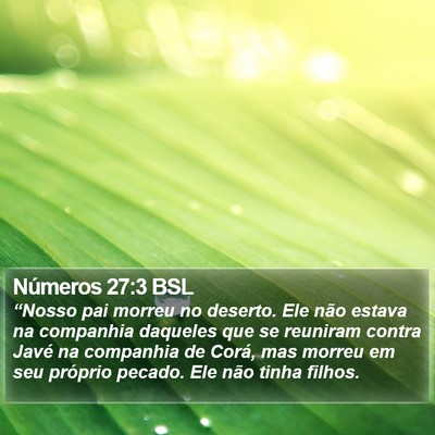 Números 27:3 BSL Bible Verse Image