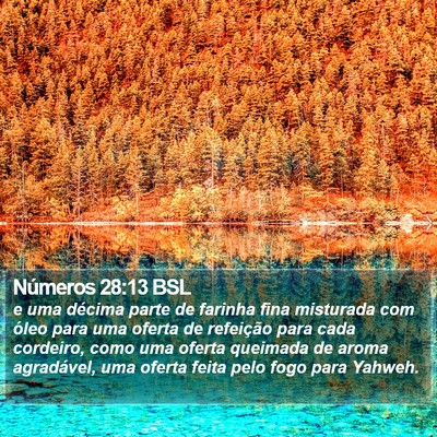 Números 28:13 BSL Bible Verse Image