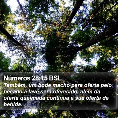 Números 28:15 BSL Bible Verse Image