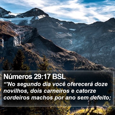 Números 29:17 BSL Bible Verse Image