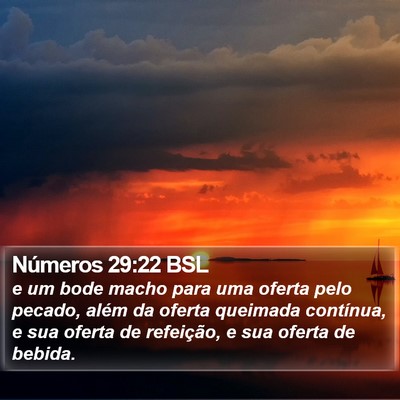 Números 29:22 BSL Bible Verse Image