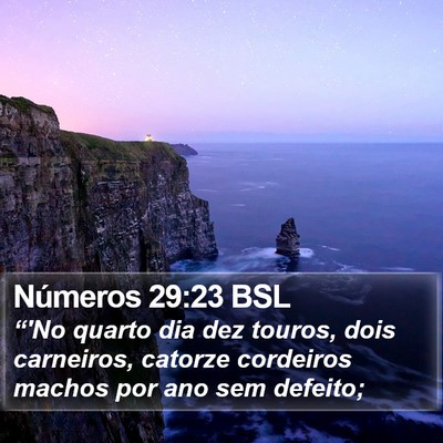 Números 29:23 BSL Bible Verse Image
