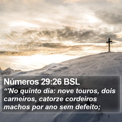 Números 29:26 BSL Bible Verse Image