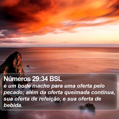 Números 29:34 BSL Bible Verse Image