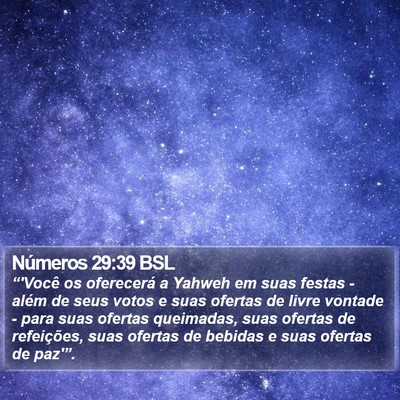 Números 29:39 BSL Bible Verse Image