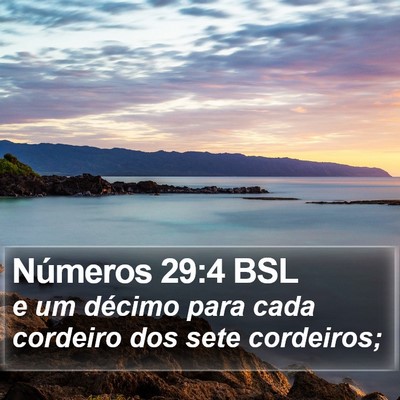 Números 29:4 BSL Bible Verse Image