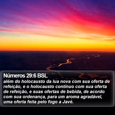 Números 29:6 BSL Bible Verse Image