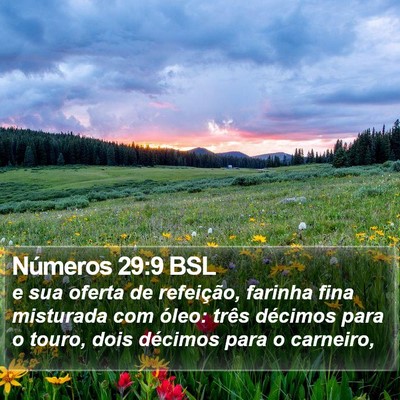 Números 29:9 BSL Bible Verse Image