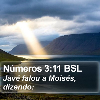 Números 3:11 BSL Bible Verse Image