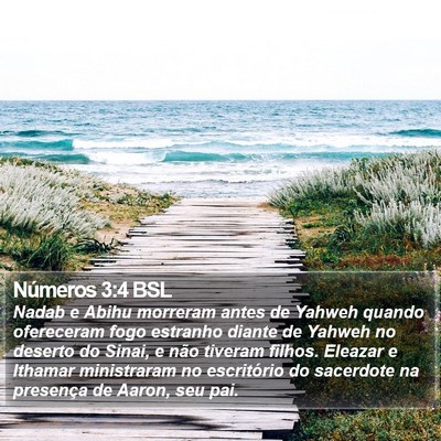 Números 3:4 BSL Bible Verse Image