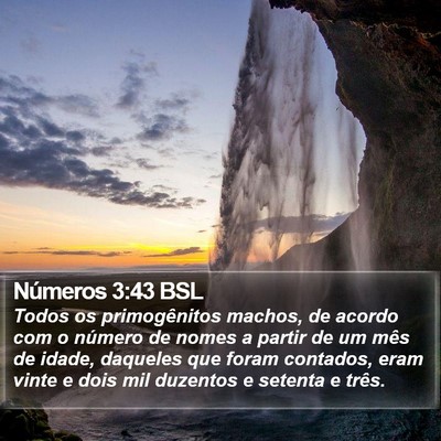 Números 3:43 BSL Bible Verse Image